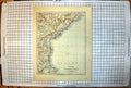 Antique Old Print India South-East Portion Burma Ceylon Malay Peninsula Map