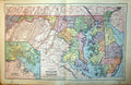Antique Old Print Maryland And Delaware Map Vicinity Baltimore Montgomery
