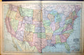 Antique Old Print The United States America Dakota Nebraska Ohio Tennessee