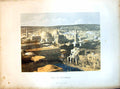 Original Old Antique Print Pool Hezekiah Water Flat RoBuildings Domes Archways