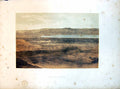 Antique Old Print The Dead Sea Moonlit Low Plain Sparse Vegetation Water Calm