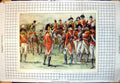 Antique Old Print Early Days Our Century Review 1800 Siers Horseback F Dadd
