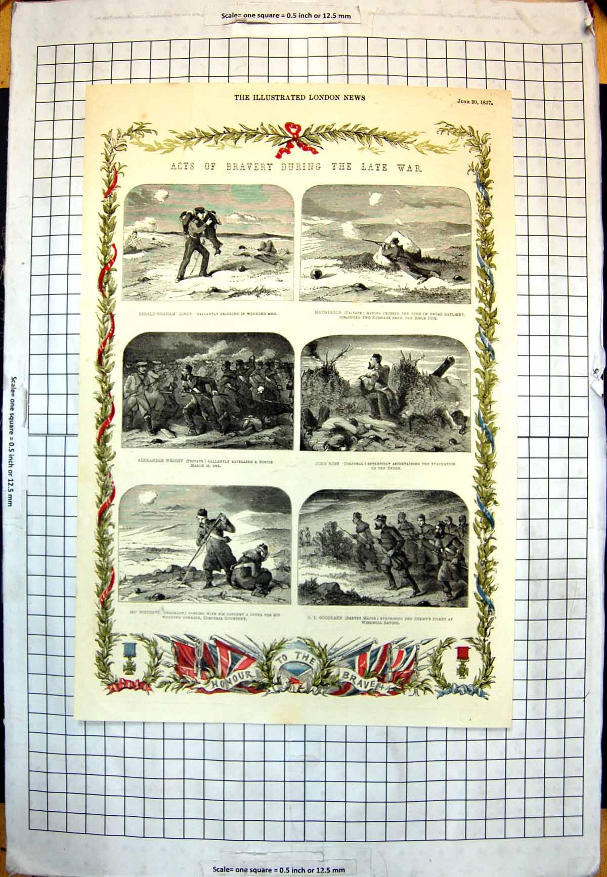 Old Acts Bravery During Late War Lieut G Graham Pr Macgregor Wright1857 19th