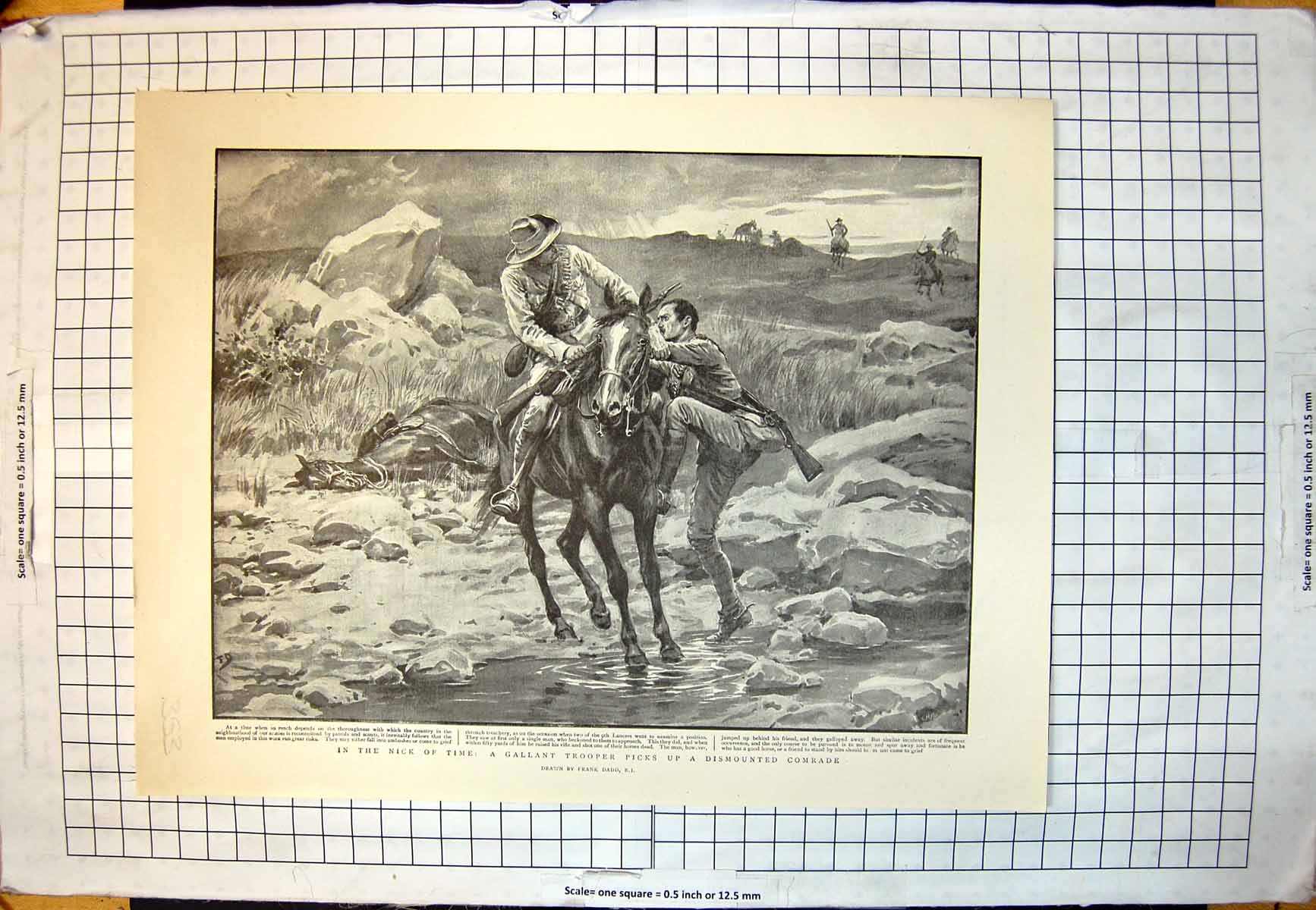 Old Trooper Picks Up Dismounted Comrade Gen Buller Battle Colenso 1900 20th