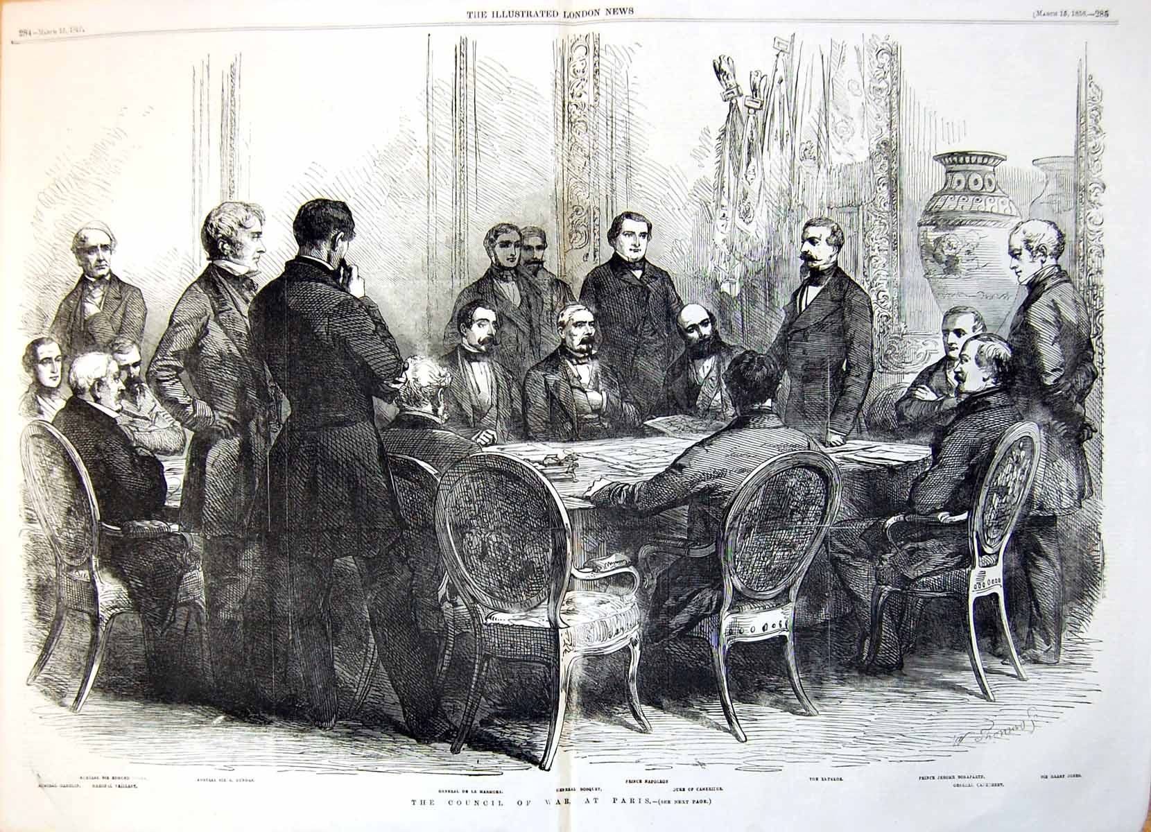 Old Council War Paris Prince Napoleon Emperor Harry Jones R Dundas1856 19th