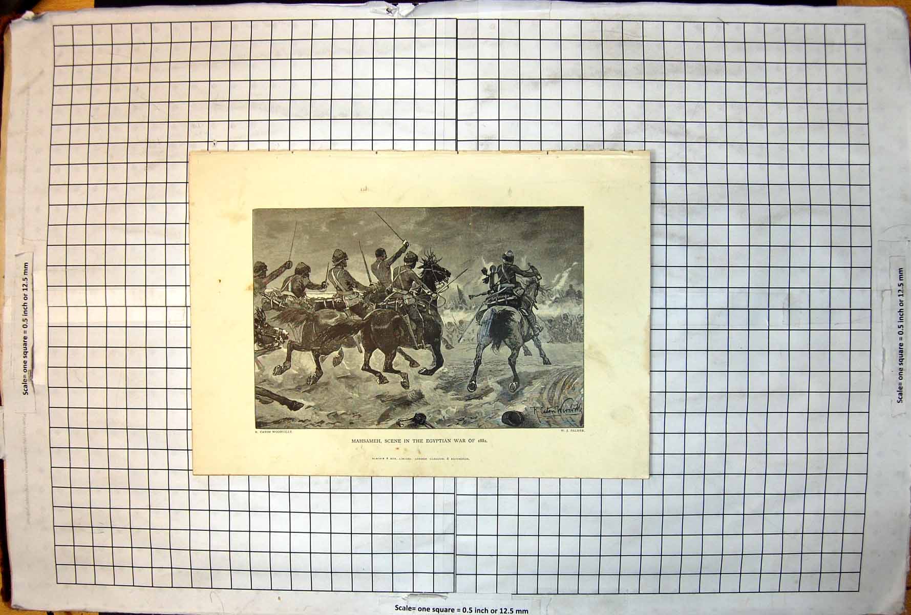 Old Antique Print Mahsameh Scene Egyptian War 1882 Siers Horseback C1888 19th