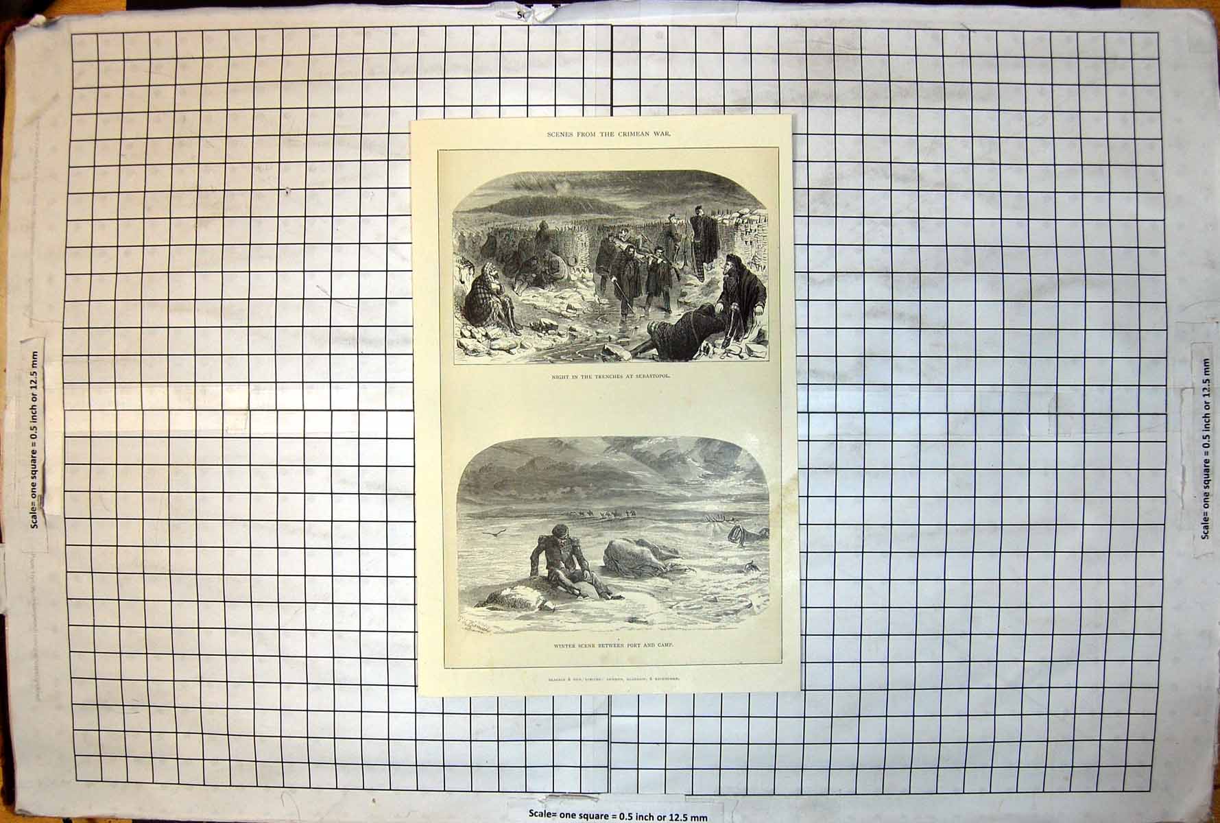 Old Night Trenches Sepstopol Crimean War Winter Scene Port Camp C1888 Victorian