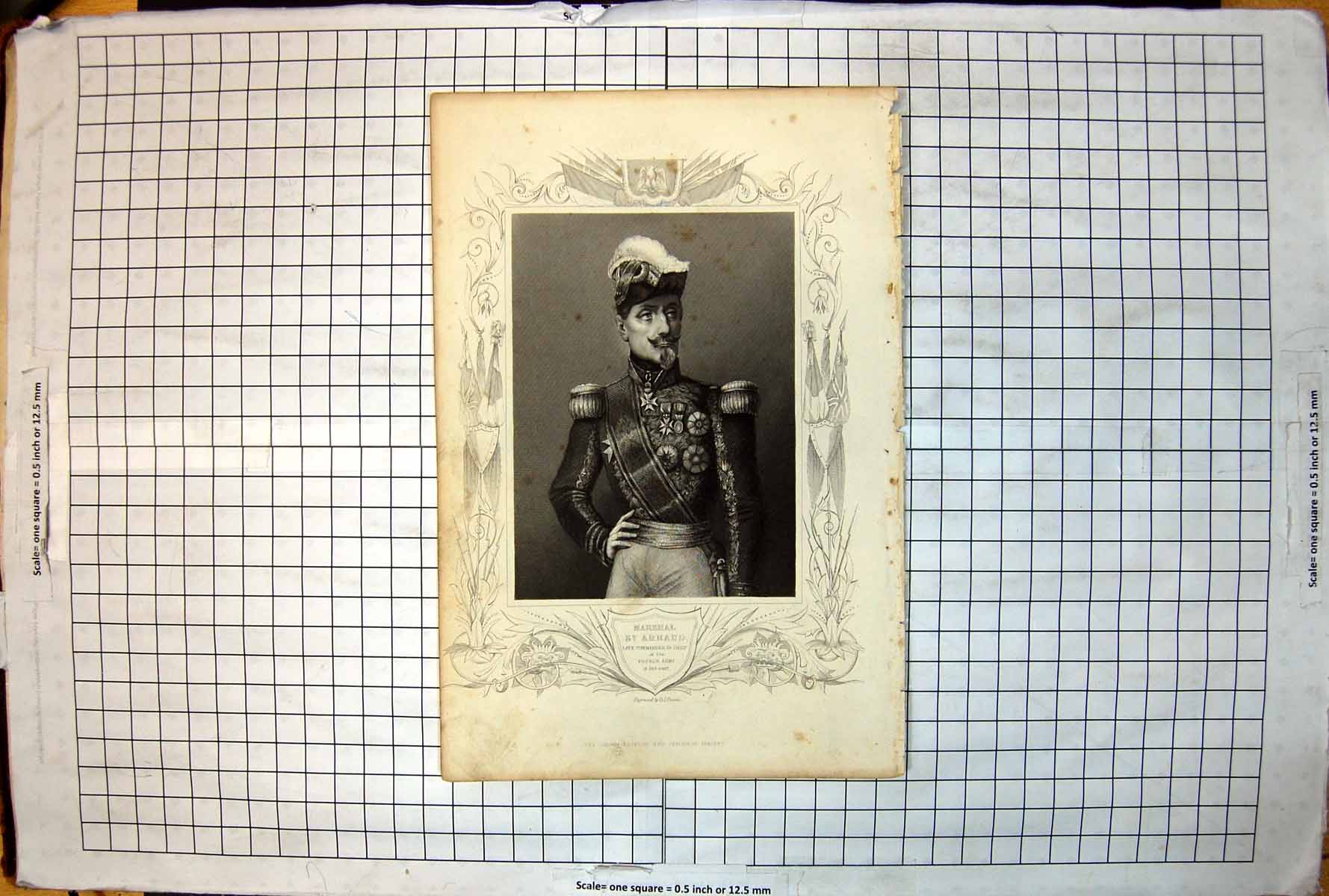 Antique Old Print Marshal St Arnaud Late Commander In Chief French Army East