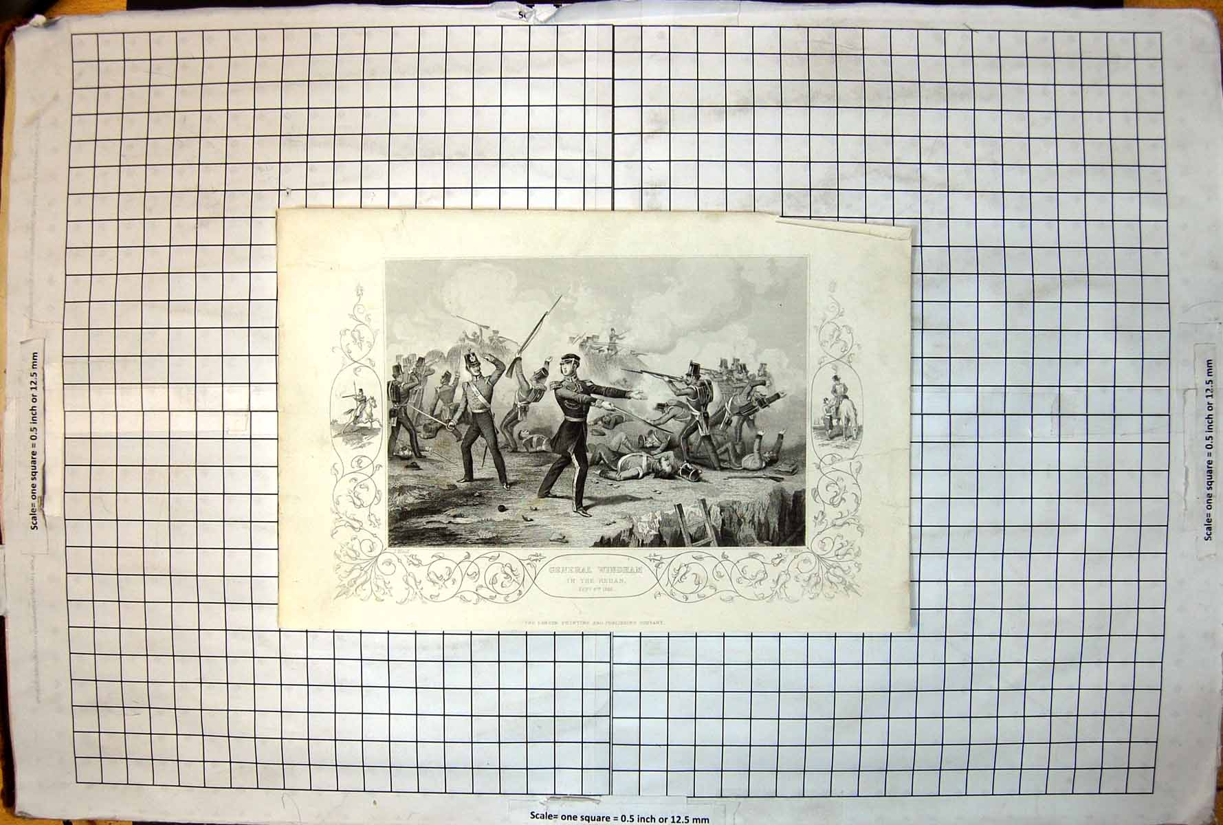 Antique Print General Windham In The Redan Siers Gunfire Trench Fort C 1885
