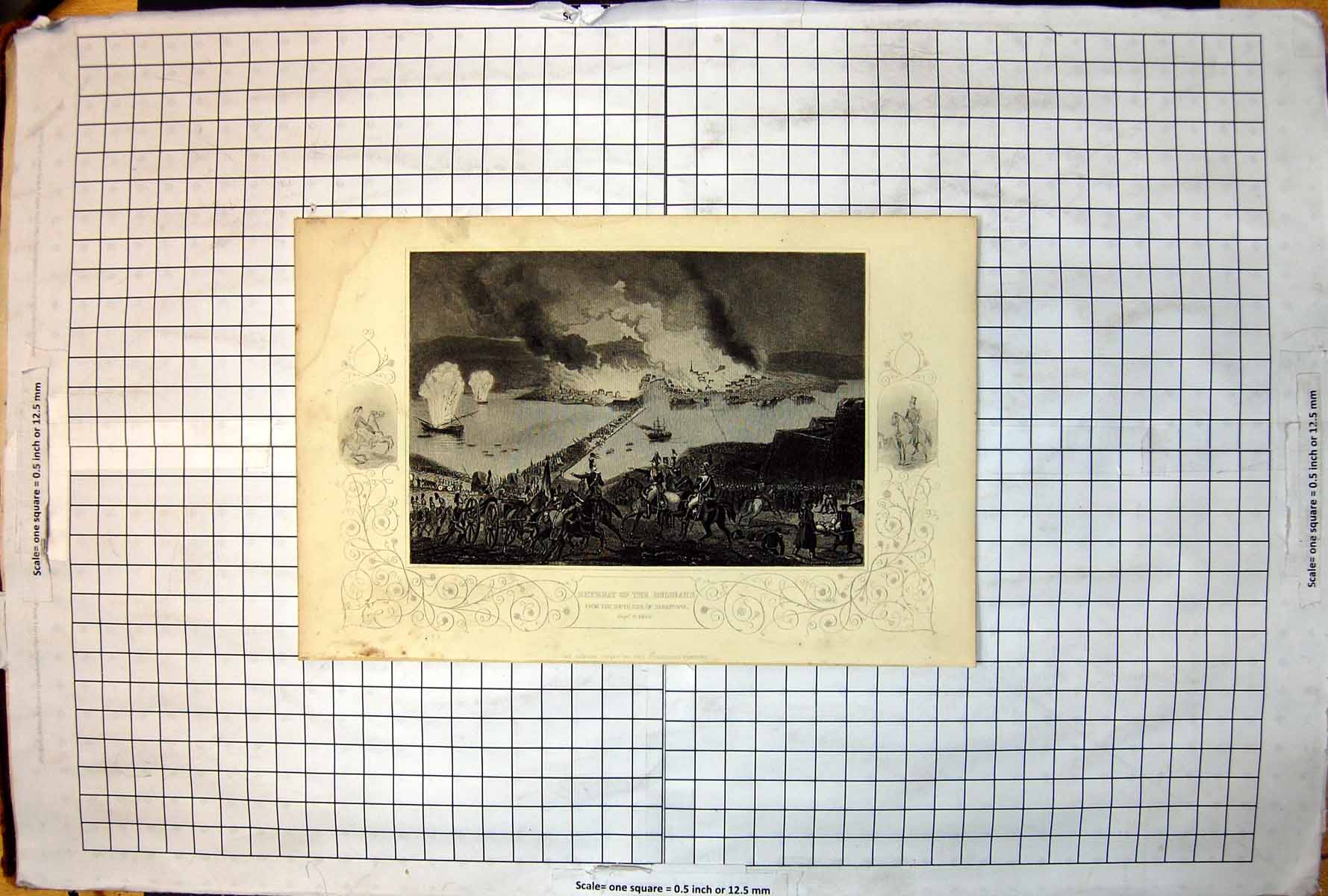 Old Retreat Russians S Side Sebastopol Buildings Boats Alight C1850'S Victorian