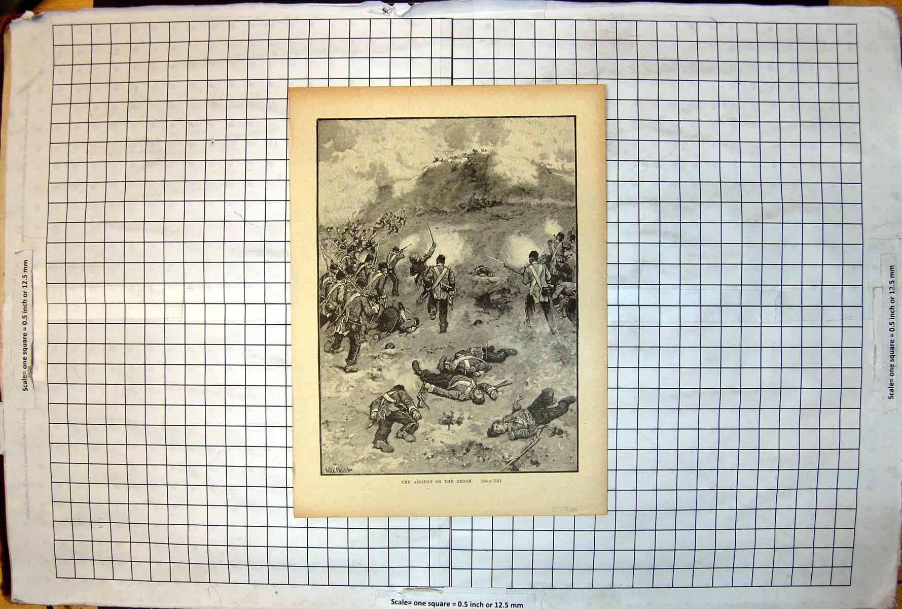 Antique Print Assault On Redan Dead Siers Firing Hilltop Charge Uphill 1855