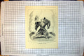 Antique Old Print EH Shepard A Question Face Oriental Man Fan Mask Punch 1941