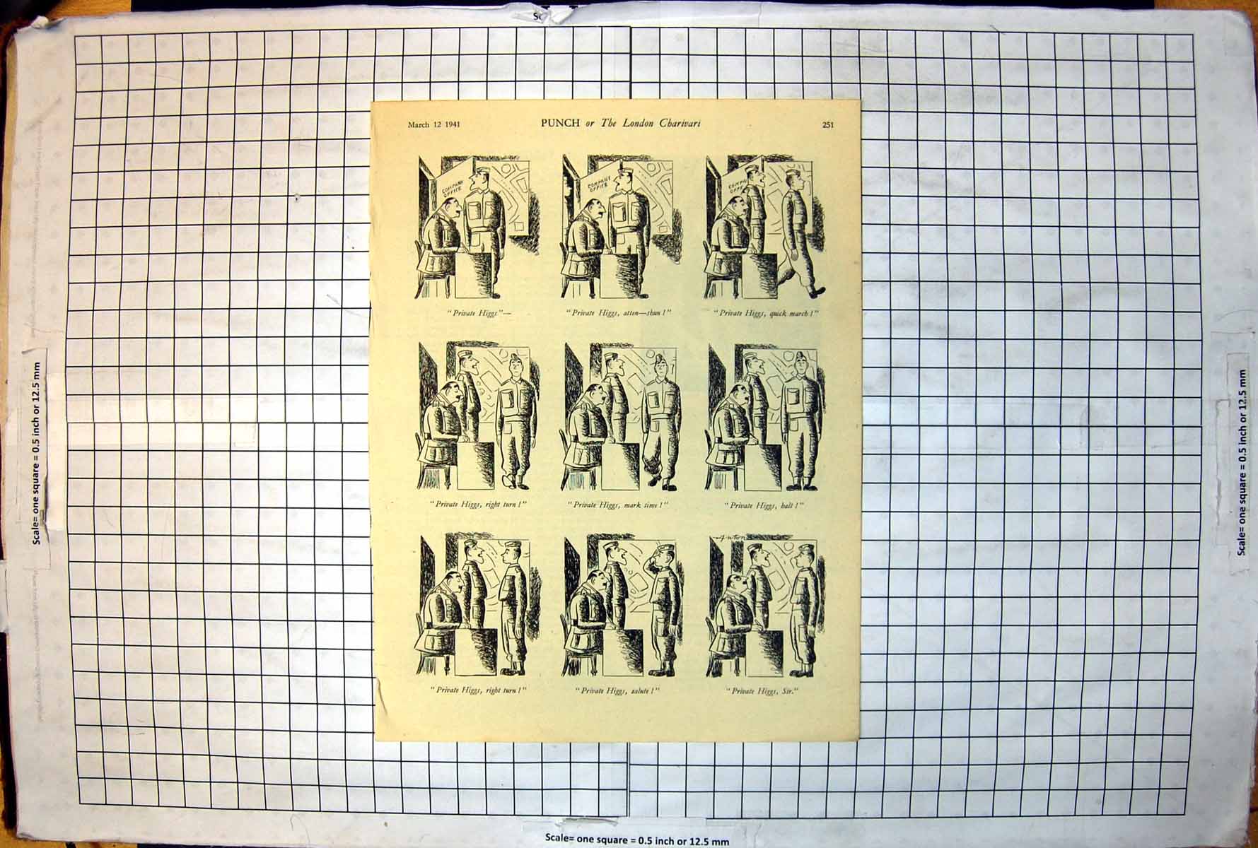 Old Private Higgs To Company Office Punch Cartoon Arrival Anton 1941 20th