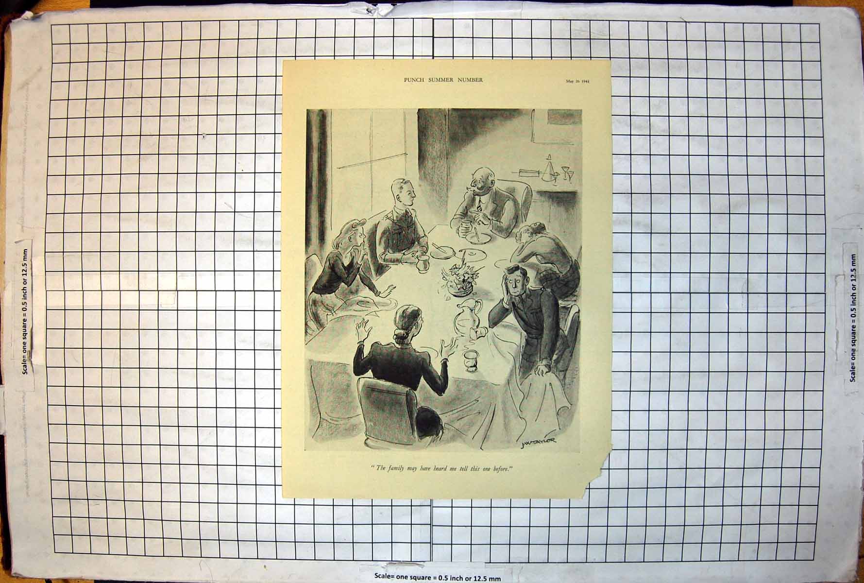 Old JWTaylor Cartoon Punch Elderly Gent Family Heard This Before 1941 20th