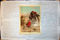 Old Print Sympathy Horse Nuzzzles Back Injured Fallen Sier F Feller 1897 19th