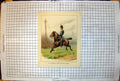 Antique Old Print Prince Wales' Own Royal 10Th Hussars Galloping Colour Study