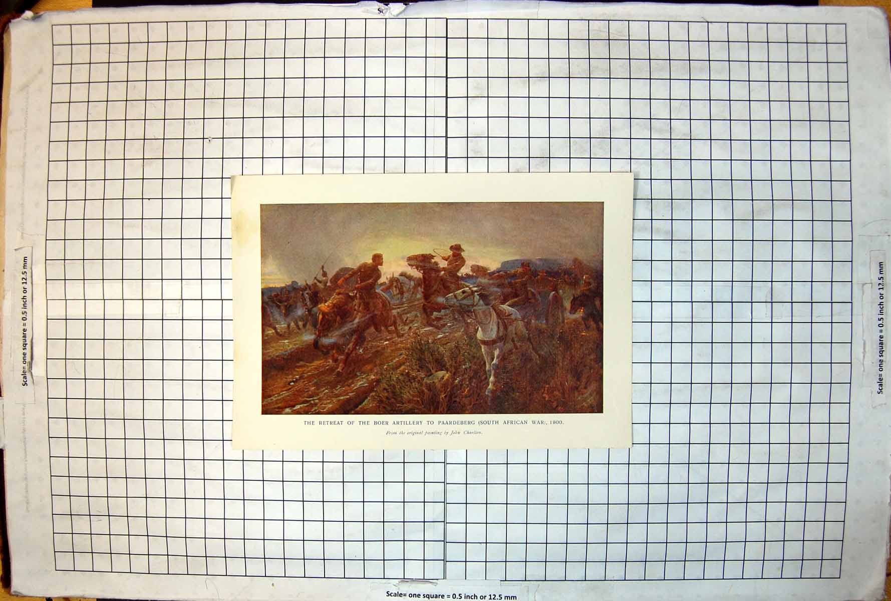 Old Print Retreat Boer Artillery Paardeberg South African War 1900 C1914 20th