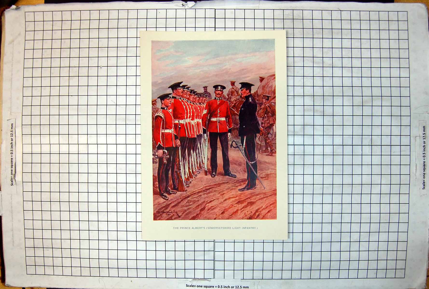 Old Print The Prince Albert'S Somersetshire Light Infantry R C Woodville