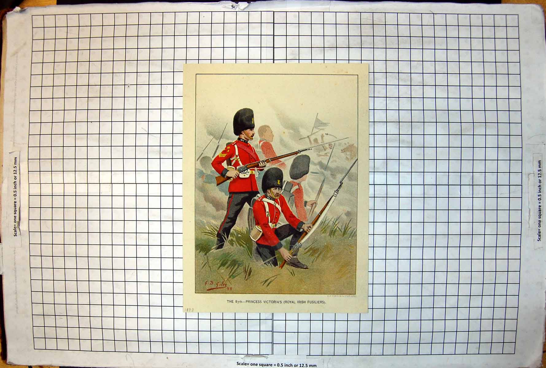 Old The 87Th Princess Victoria'S Royal Irish Fusiliers Gd Giles 1888
