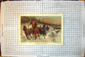 Antique Old Print Attacked By Wolves From Frank Feller Watercolour Drawing
