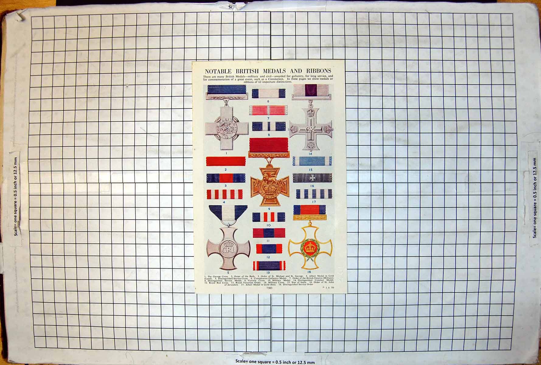 Old British Medals Ribbons George Cross Order Bath Air Force Victoria