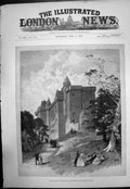 Original Old Antique Print Glasgow International Exhibition Bishops Palace 1888