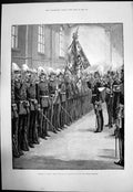 Original Old Antique Print Siers Berlin Oath Allegiance New German Emperor 1888