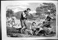 Old Antique Print Summer A Hunt Groups Hayfield Hayfork Dogs Horses 1863 19th
