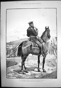 Old Print New German Emperor Frderick 111 King Prussia Crown Prince 1888