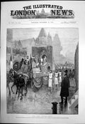 Antique Print Lord Mayors Show Carnarvon Castle EdwardPrince Wales 1891