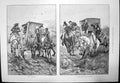 Old Antique Print Twos Company Threes None Fw Burton Horses Riders 1891 19th