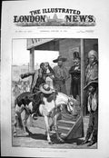 Antique Print Indian Rising America Latest News P Naumann Horse Rider 1891 19th