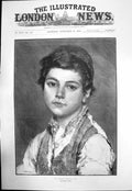 Original Old Antique Print An Italian Peasant Boy After Eugen Von Blaas 1893
