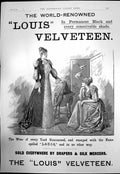 Old Antique Print Louis Velveteen SEverywhere Drapers Silk Merchants 1891 19th