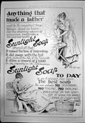 Antique Print Sunlight Soap Anything That Made A Lather Lever Brothers 1902