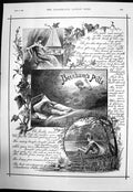 Antique Old Print Beechams Pills Brought Strenght Health Friend In Need 1888