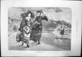 Original Old Antique Print Breeze After Bathe Three Women Seaside Sands 1872
