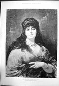 Old Antique Print Gipsy Queen N Sichel Berlin Photographic Company 1888 19th