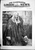 Original Old Antique Print Opening Parliament Speaker Taking The Chair 1891
