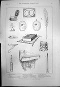 Old Antique Print Relics Guelph Exhibition New Gallery Regent Street 1891 19th