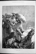 Old A Christmas Journey As We Used To Do It Horse Carriage Snow 1881 Victorian