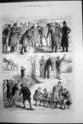 Old Print Working The Land Court Ireland Sub-Commissioner Exam Farm 1881 19th
