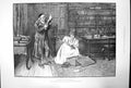 Antique Old Print Bibliomania Gg Kilburne Library Sketch Water Colours 1891
