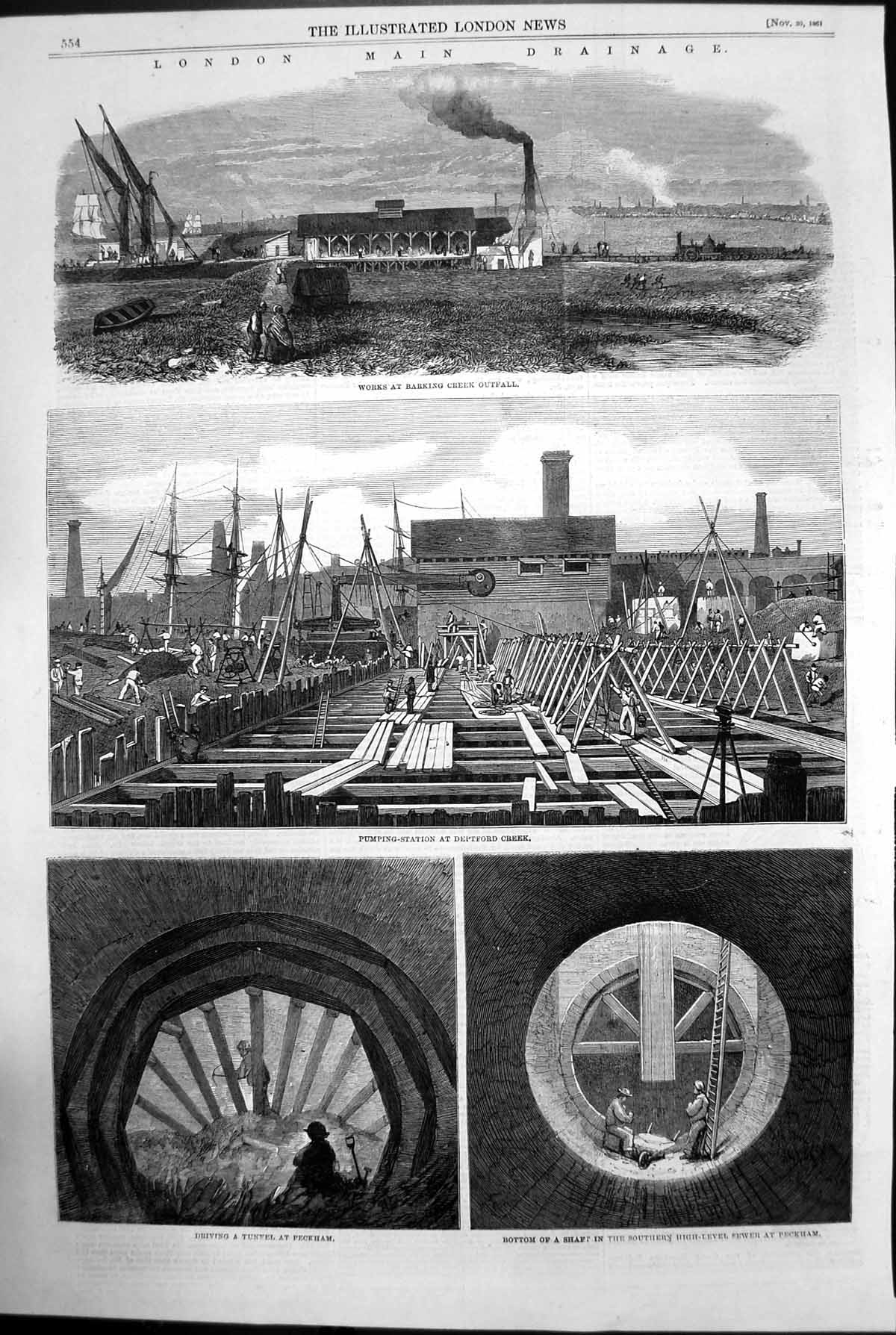 Old Barking Creek Outfall Pumping Station Deptford Peckham Sewer 1861 Victorian