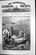 Antique Print At The Sorting Table In The Diamond Diggings Africa Men 1872 19th