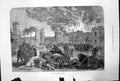 Antique Print Fire At Warwick Castle Brigade Armoury Ladder Paintings 1871 19th