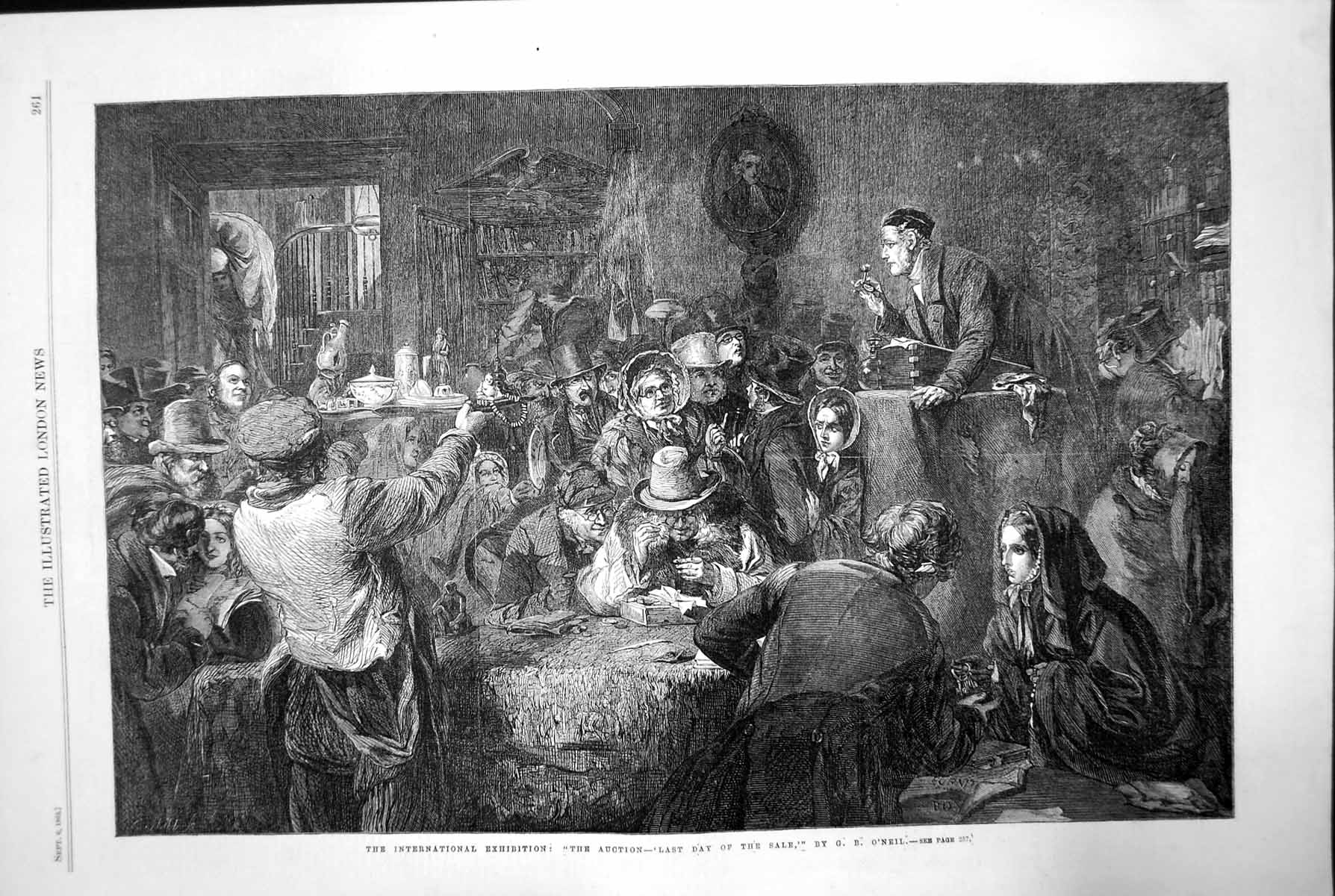 Old Print International Exhibition Auction Last Day The Sale O Neil 1862 19th