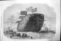 Antique Print New Iron-Clad Fleet Launch Chatham Hms Frigate Royal Oak 1862