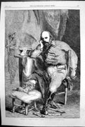 Antique Print Garibaldi At Varignano M Beauce Injured Ankle Foot Italy 1862
