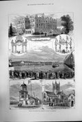 Antique Print Visit Prince Princess Wales To Liverpool Croxteth Docks 1881 19th